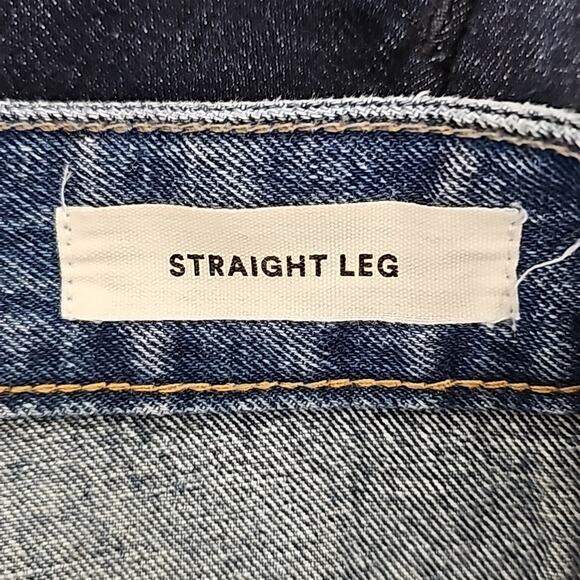 Cotton:On Straight Leg Distressed Five Pocket Med Wash Jeans Women's Size 6 - Picture 8 of 10